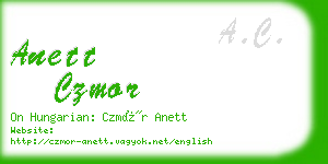 anett czmor business card